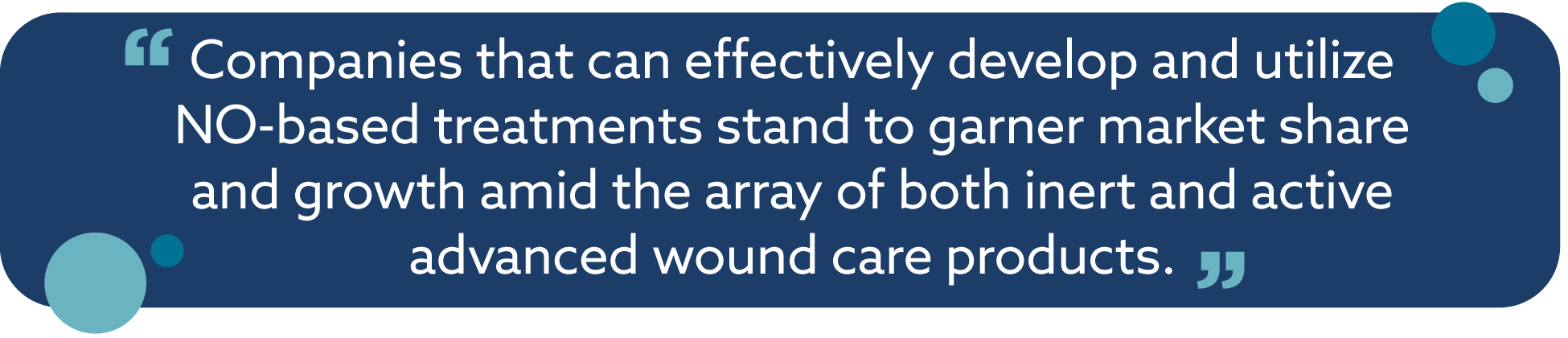 The commercial opportunity for nitric-oxide wound treatments